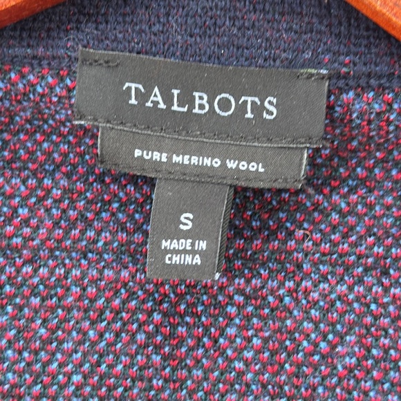 TALBOTS MERINO WOOL COATIGAN - CABIN PLAID, SMALL, OPEN FRONT - Picture 9 of 13